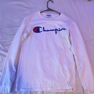 White Champions Long Sleeve T